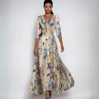 EMY - LUXE WIKKEL MAXI JURK