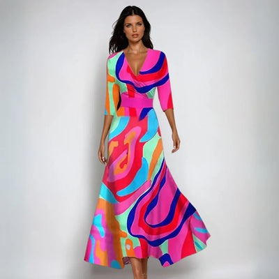 EMY - LUXE WIKKEL MAXI JURK