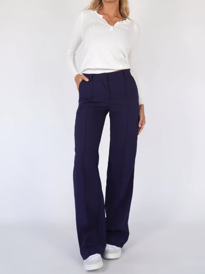 NINA - CASUAL WIJDE PIJPEN BROEK
