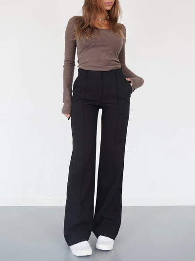 NINA - CASUAL WIJDE PIJPEN BROEK
