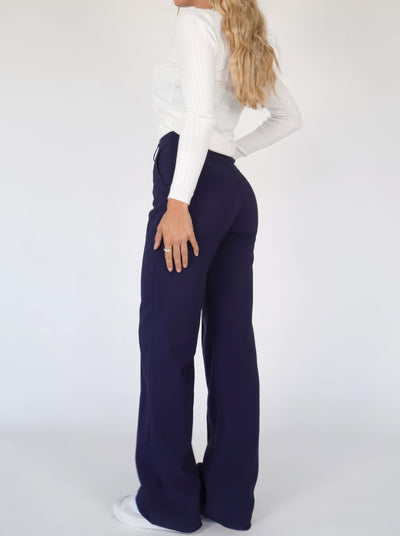 NINA - CASUAL WIJDE PIJPEN BROEK