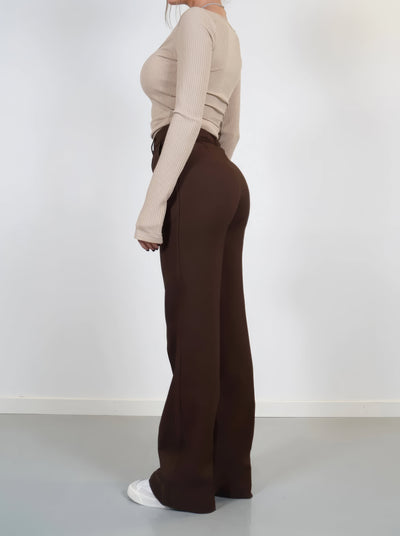 NINA - CASUAL WIJDE PIJPEN BROEK