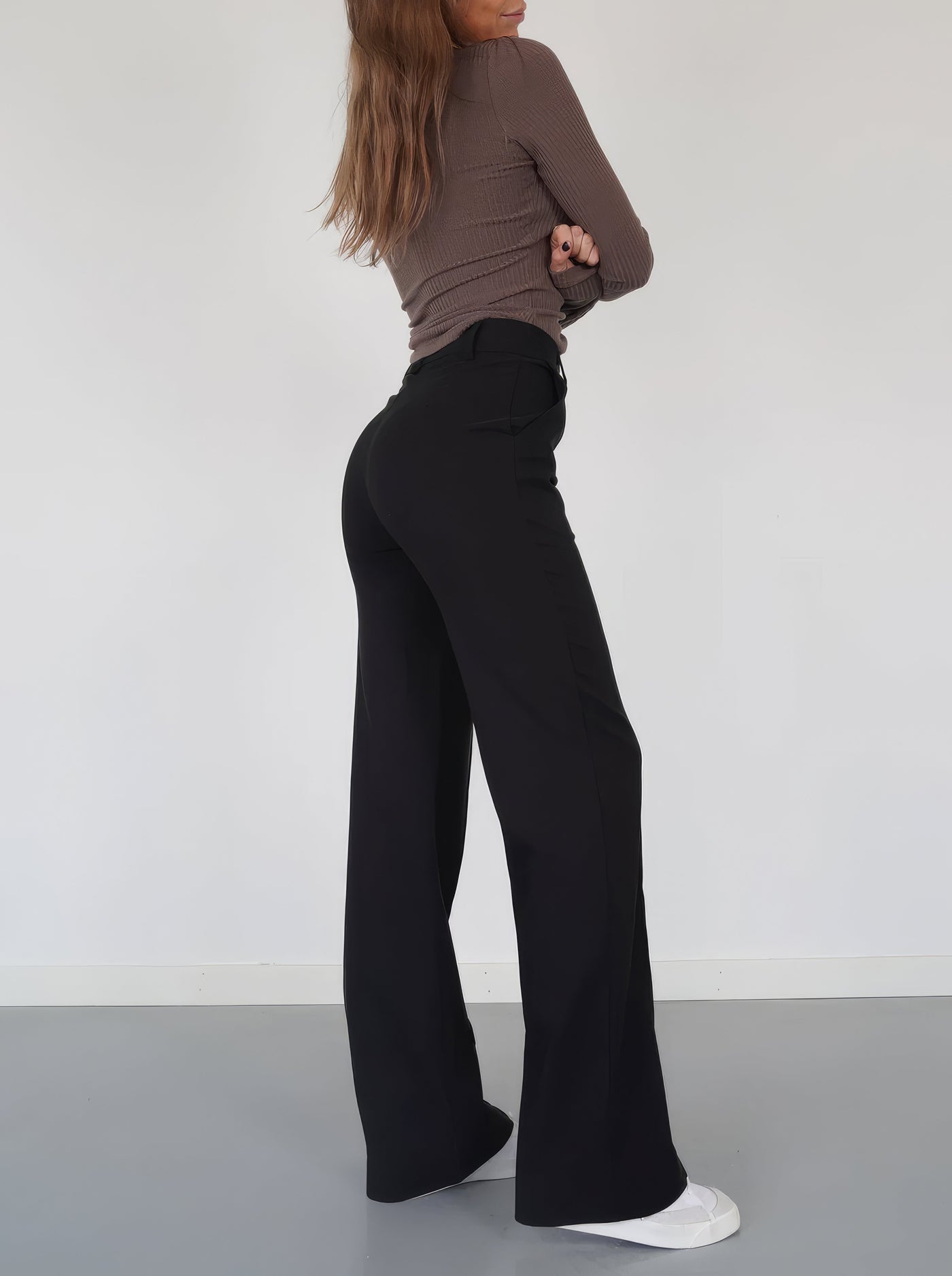 NINA - CASUAL WIJDE PIJPEN BROEK