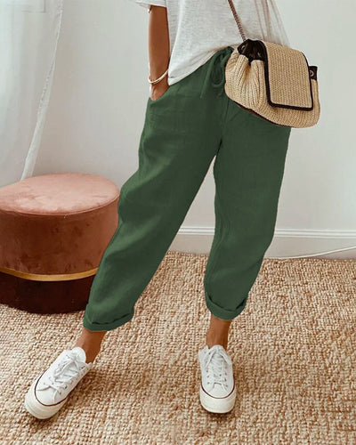 ROOS - ELEGANTE LINNEN PANTALON