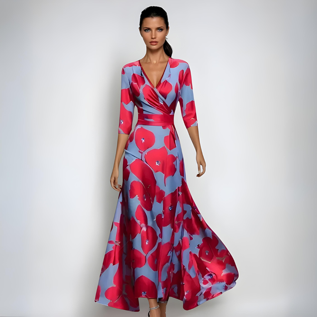EMY - LUXE WIKKEL MAXI JURK