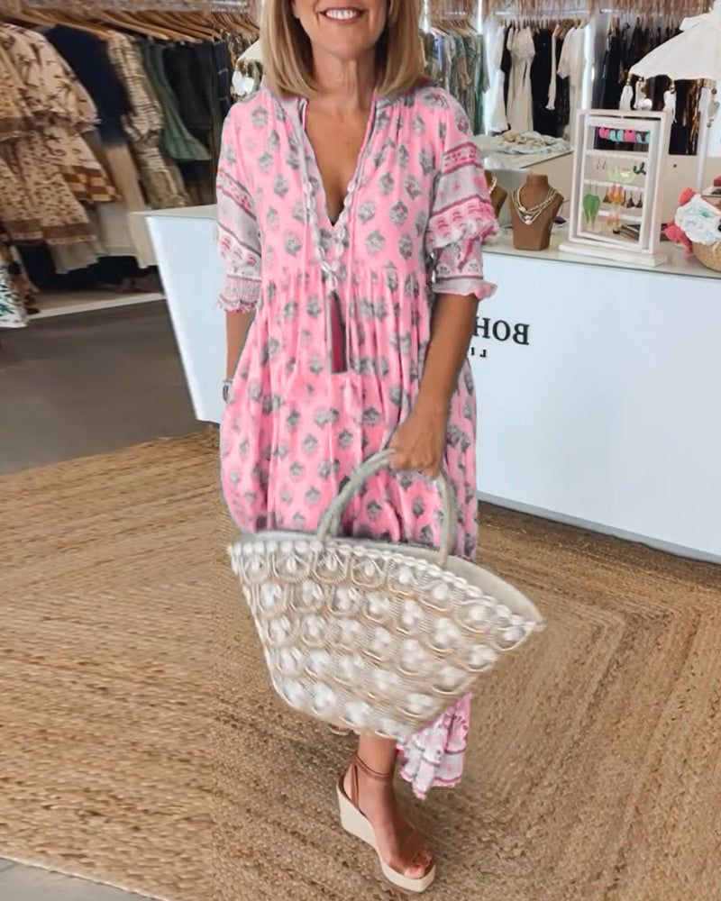 INGE - CASUAL JURK MET PRINT