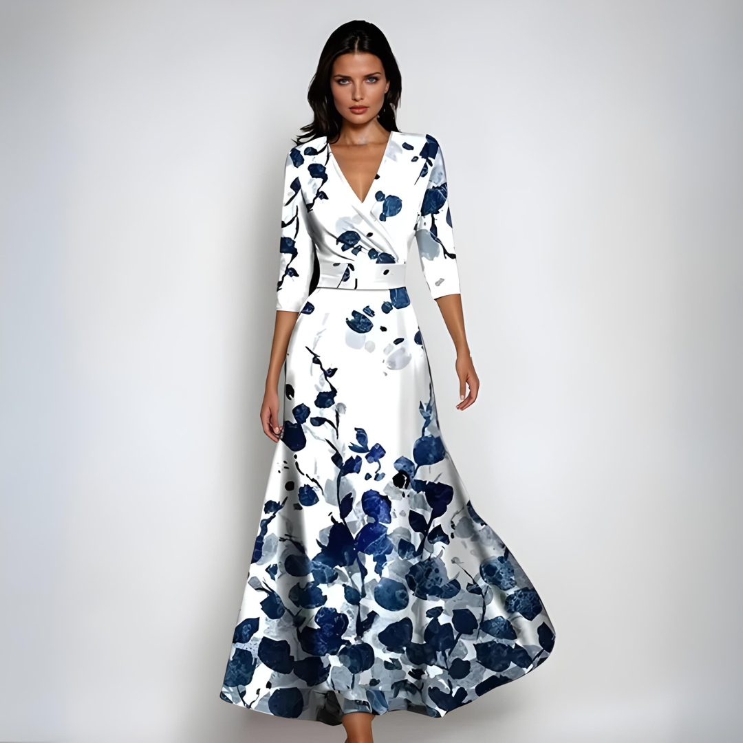 EMY - LUXE WIKKEL MAXI JURK
