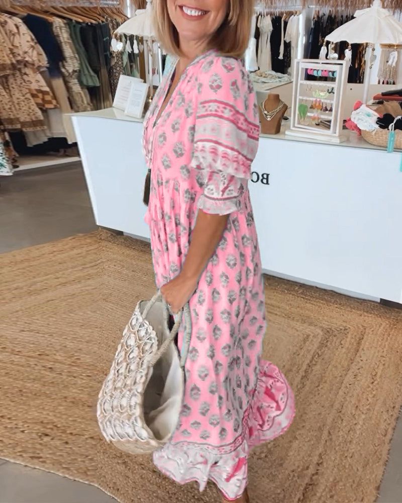 INGE - CASUAL JURK MET PRINT