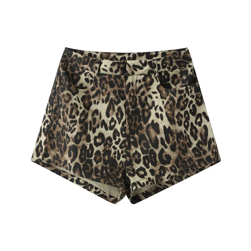 LUNETTA - KORTE BROEK LUIPAARDPRINT