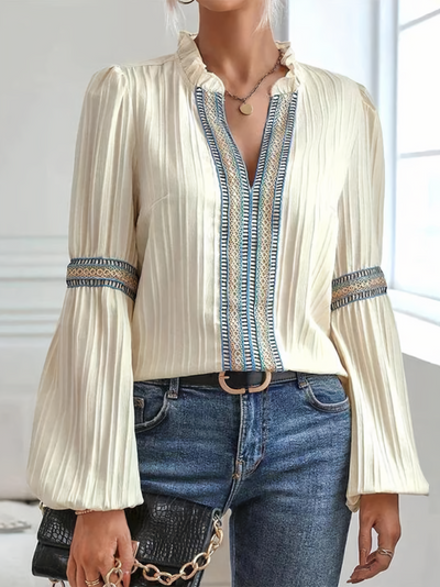 CORA - ELEGANTE KANTEN BLOUSE