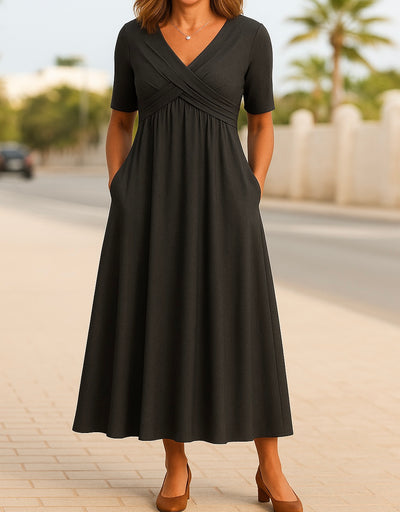 ANNE - ELEGANTE JURK MET BUIKBEDEKKING