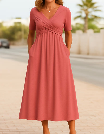ANNE - ELEGANTE JURK MET BUIKBEDEKKING