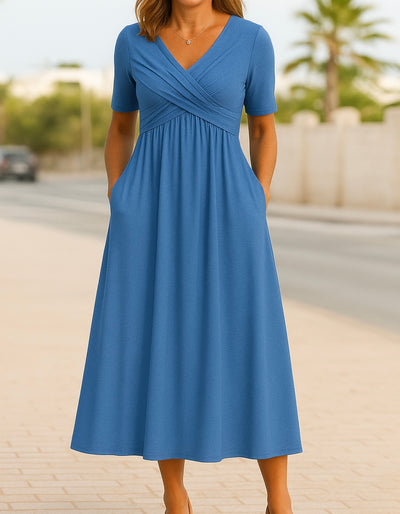 ANNE - ELEGANTE JURK MET BUIKBEDEKKING