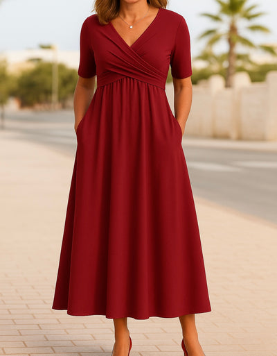 ANNE - ELEGANTE JURK MET BUIKBEDEKKING