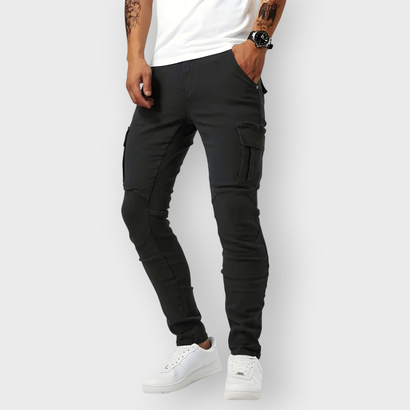 SAMUEL - STRETCH DENIM CARGO BROEK