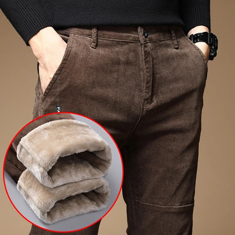 AMARI - Heren Fleece & Stretch Fluwelen Broek
