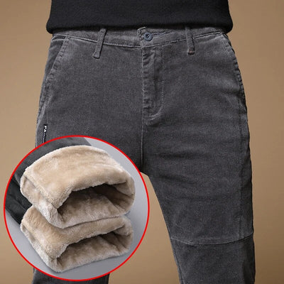 AMARI - Heren Fleece & Stretch Fluwelen Broek
