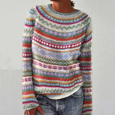 ANNABEL - GEBREIDE RETRO DAMES TRUI