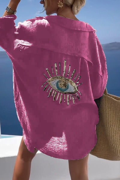 LOLA - OVERSIZED KATOENEN BLOUSE