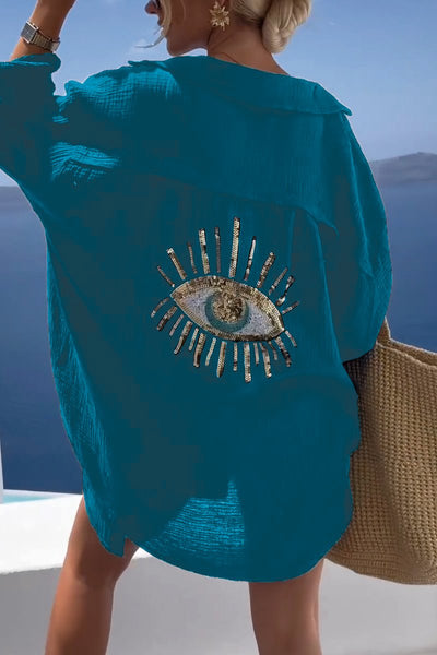 LOLA - OVERSIZED KATOENEN BLOUSE