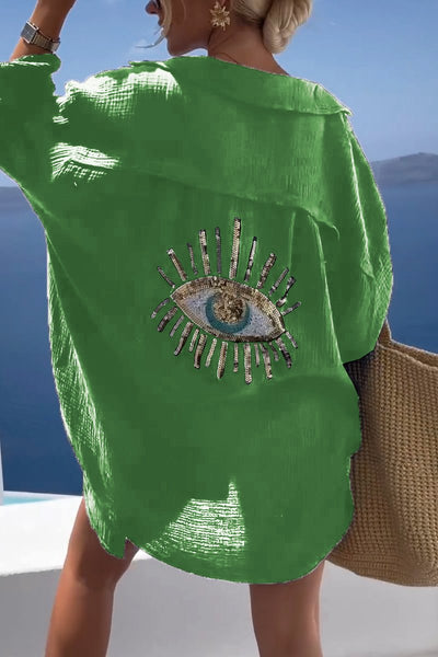 LOLA - OVERSIZED KATOENEN BLOUSE