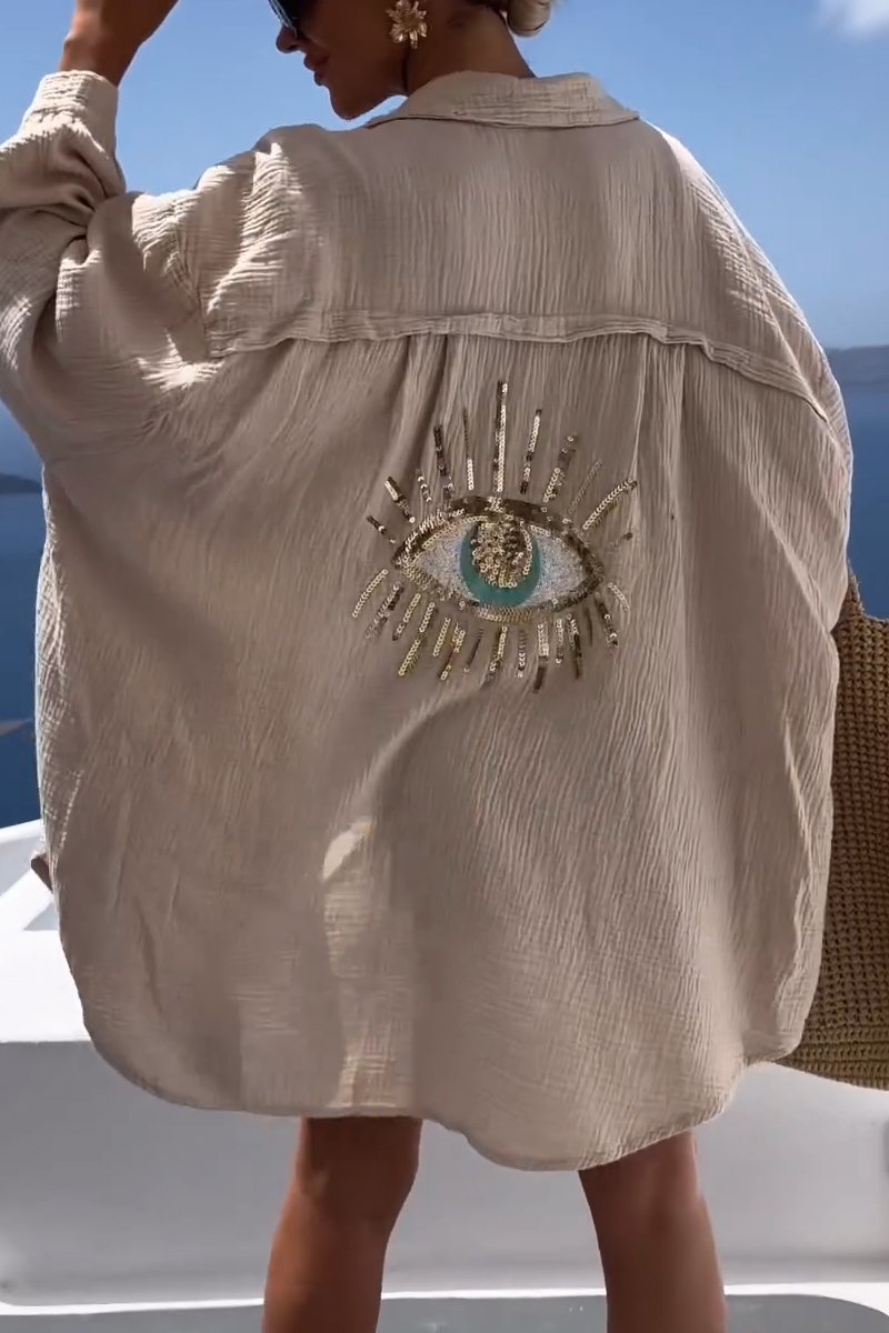 LOLA - OVERSIZED KATOENEN BLOUSE